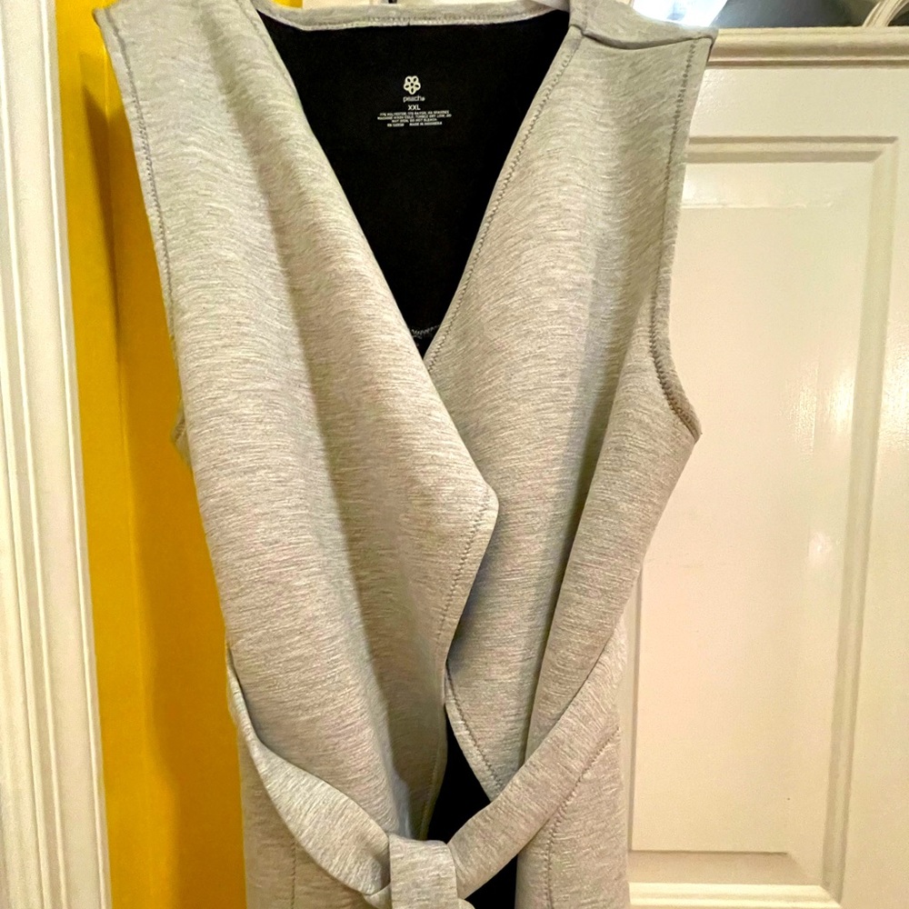Peach Scuba Fabric Vest Sz XXL
